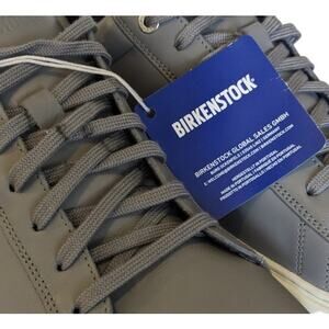 NEW Birkenstock Bend Low Sneakers Lace Up Gray Leather Shoes Size 12m US, 45 EU